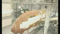 PEINTURE DE L'AIRBUS A380 QANTAS A HAMBOURG.