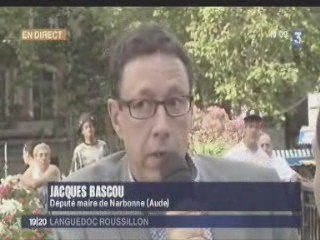 Jacques BASCOU au JT de France 3 LR 02/07/2009