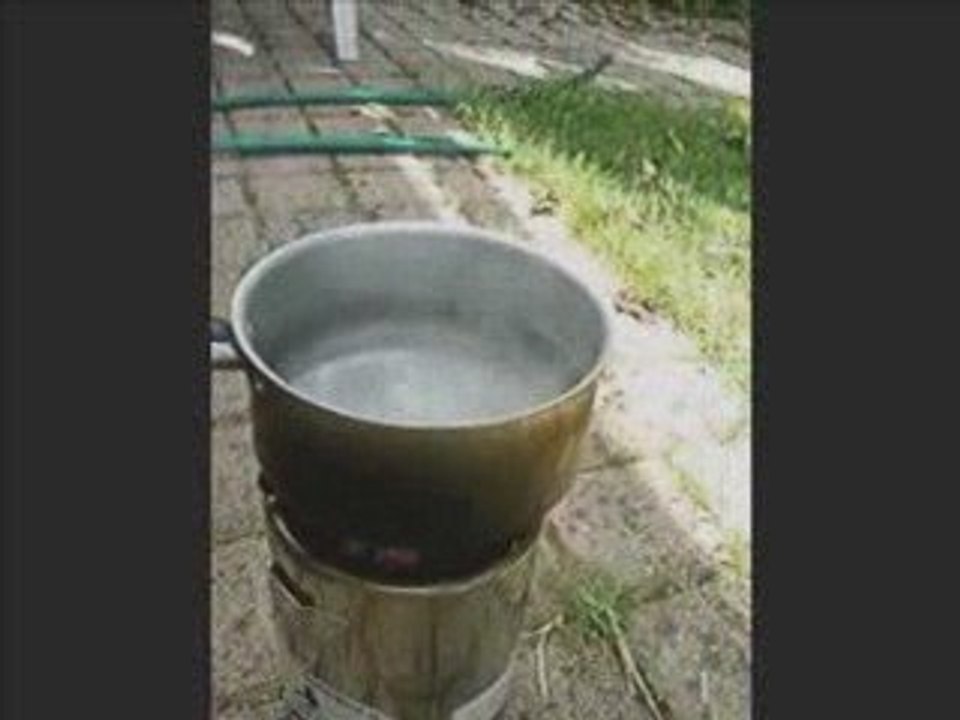 Wood Gasifier Camp Stove test