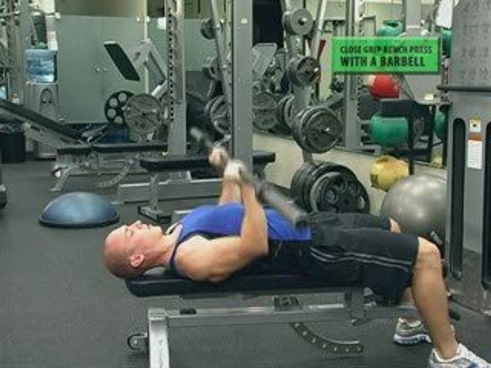 Close Grip Bench Press | Barbell Close Grip Ben...