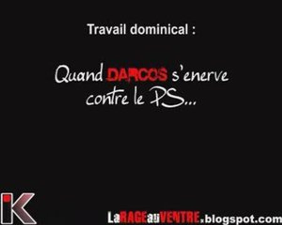 Travail dominical : quand Darcos s'enerve contre le PS