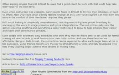 Vocal Training Lessons for All Singers