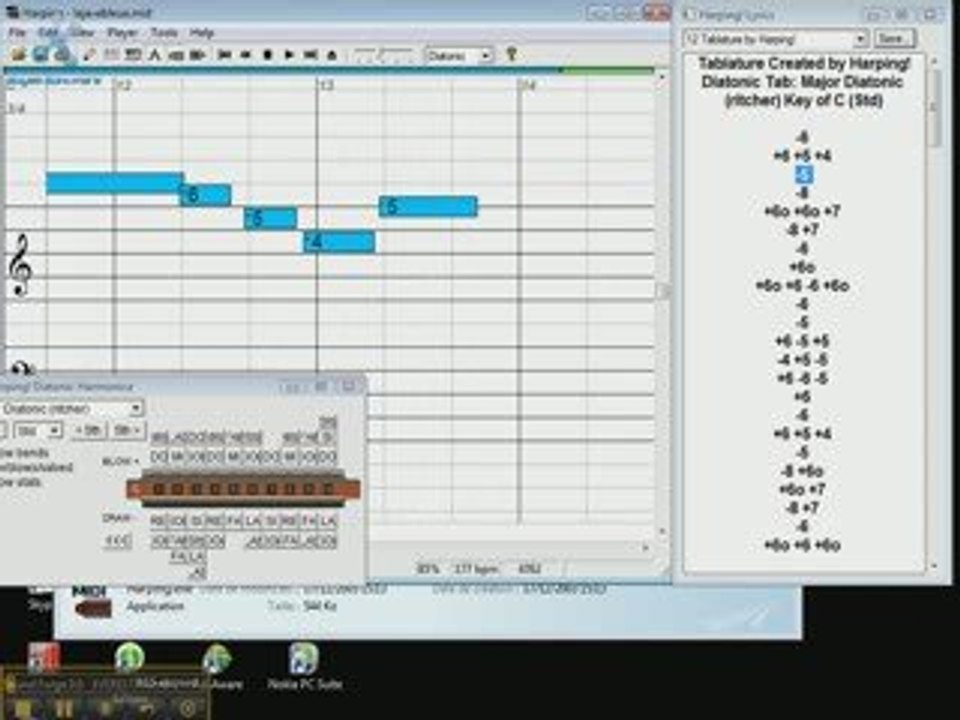 La java bleue pour harmonica en DO.