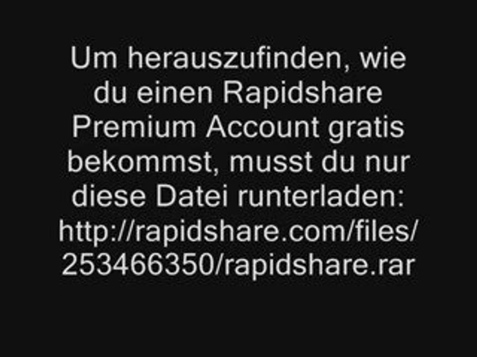 free (gratis) rapidshare premium account