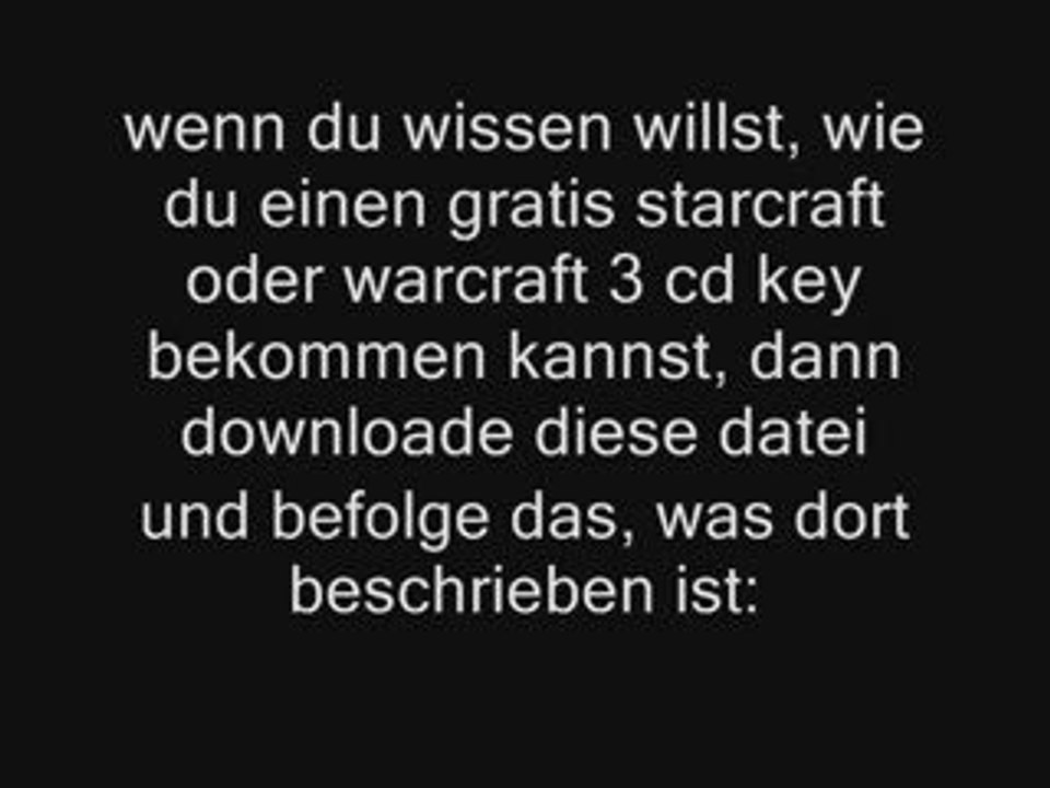 How to get a free starcraft or warcraft 3 cd key