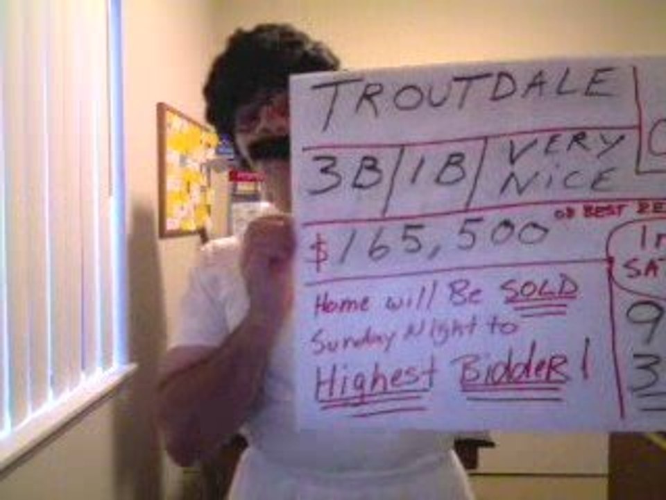 Auction of Troutdale, Oregon Home by Groucho!