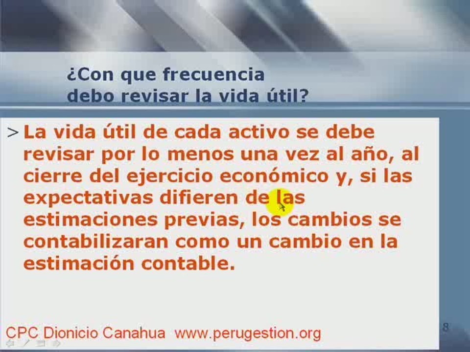 Depreciación, Amortización y Agotamiento en el PCGE