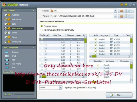 DVD Fab Platinum Including Serial + Tutorial