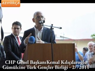 CHP Genel Baskani Kemal Kilicdaroglu, Gumulcine Turk Gencler Birligi'nde - 7/2/2011