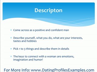 Advice For Writing A Dating Profile