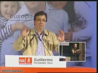 Vara acompañado por Griñán y Ojeda en Azuaga