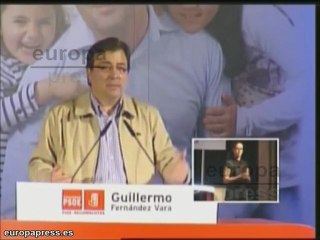 Vara acompañado por Griñán y Ojeda en Azuaga