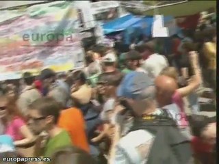 Los acampados continuan su lucha pacífica en la jornada de r