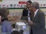 Xavier Trias (CIU) vota en Barcelona