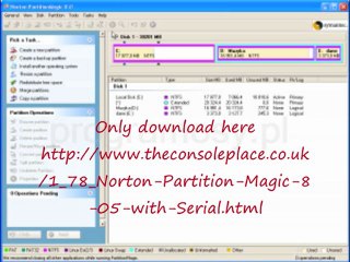 Norton Partition Magic 8.05 With Serial