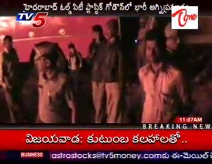 Fire accident in Plastic Goudon Old city @ Hyd