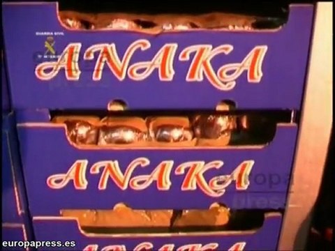 2.500 kilos de hachís ocultos en palés de tomates