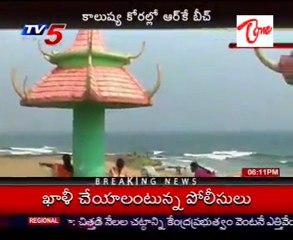 Vizag RK Beach In front of  Pollution