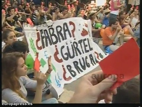 Indignados de Valencia protestan por la corrupción