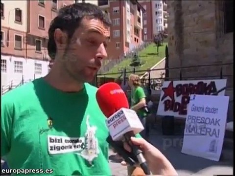 Manifestación en Bilbao en favor de presos de ETA