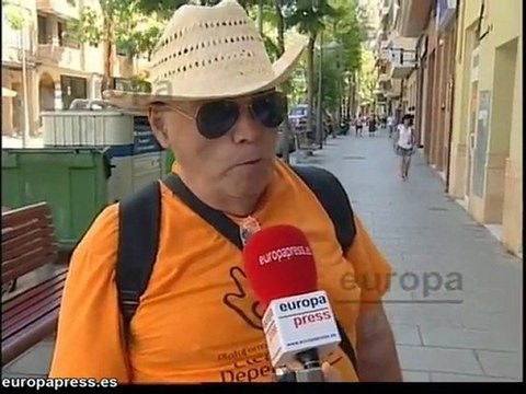 'Indignados' de Valencia camino a Madrid