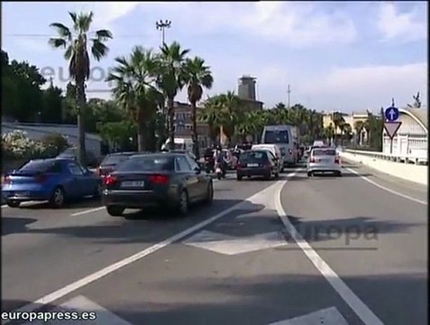 Tráfico denso en la operación salida de Barcelona