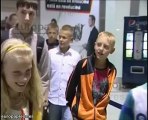 Padres adoptivos reciben a 170 niños bielorrusos