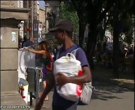 Acampados en Barcelona quieren un ágora