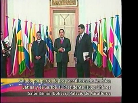 Chávez recibe cancilleres latinoamericanos