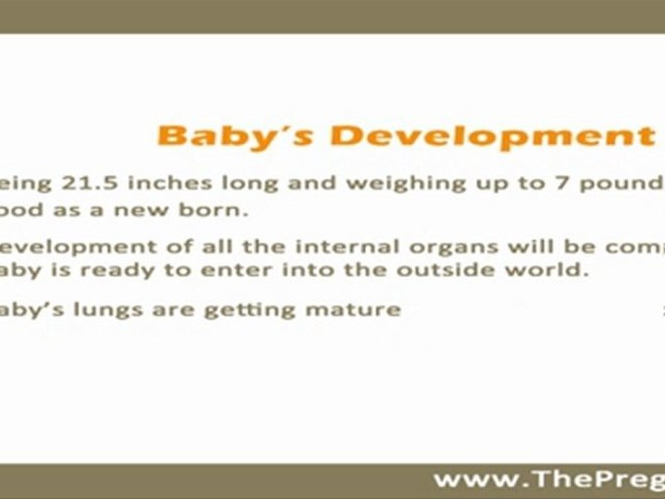 A Guide to pregnancy week by week (Part 10)