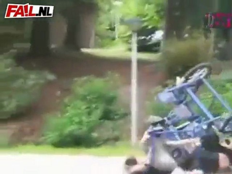 Radfahren in der Kurve Fail