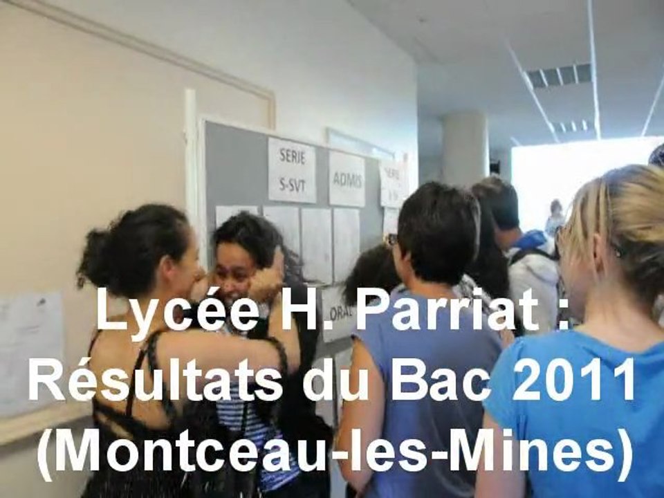 Bac 2011 : ambiance et paroles de reçus avec mentions au lycée Parriat (Montceau-les-Mines)