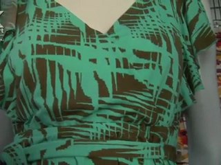 Matte Jersey Dress with Flutter Sleeve - Attention