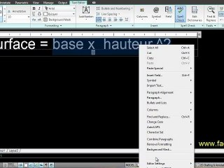 AutoCAD - Texte avec Exposant ou Indice idéal pour las Formules