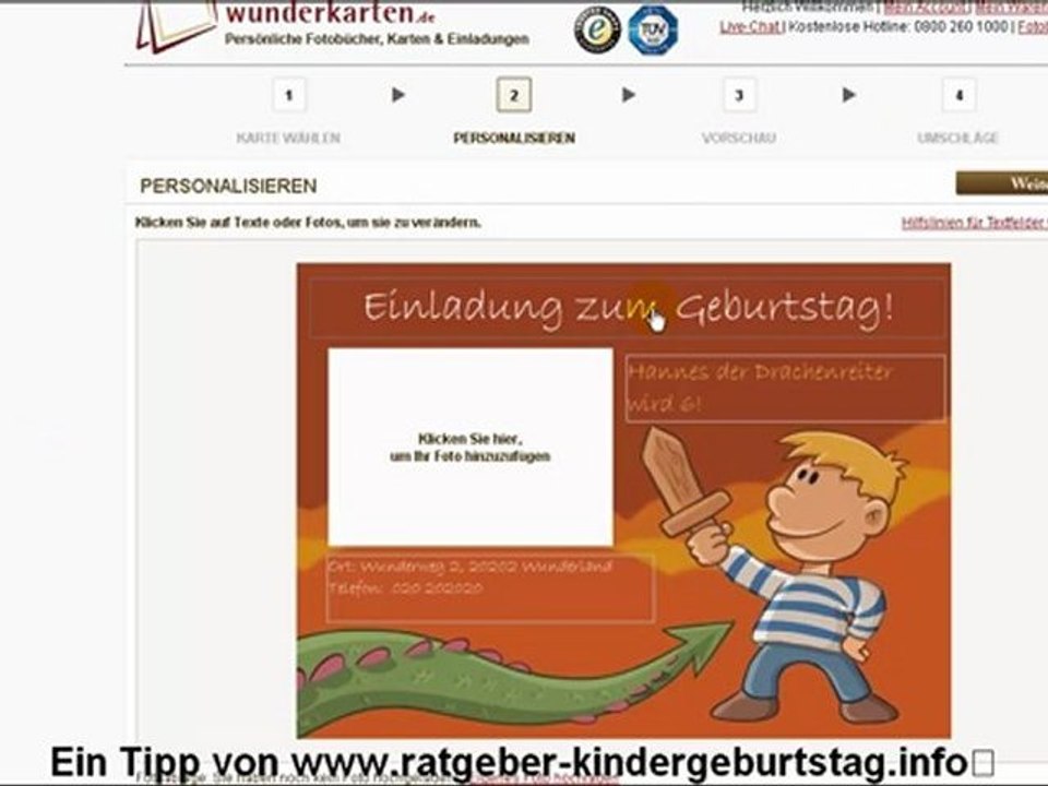 Kindereinladungskarten selbst gestalten Tutorial