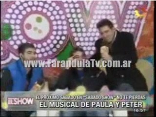 FarandulaTv.com.ar Adelanto del musical de Peter Alfonso y Paula Chavez en sabado Show