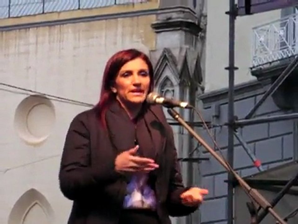 Sonia Alfano 6 Marzo 2009 Napoli - Antonio Di Pietro - Manifestazione - 1/2