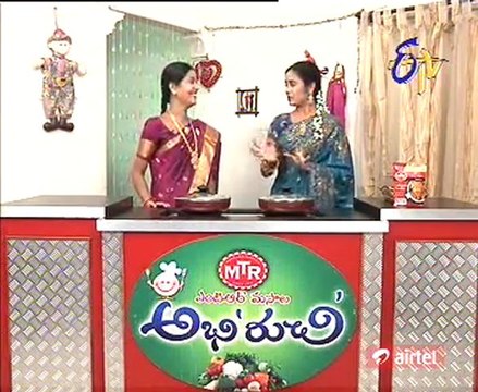 Abhiruchi - Recipes - Alu Chana masala,Peasra Keera Salad,Carrot Alasanda vadalu,Idli65 - 03