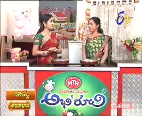 Abhiruchi - Recipes - Jaipuri Curry, Rava Burelu & Boppai Pesara Pappu - 03