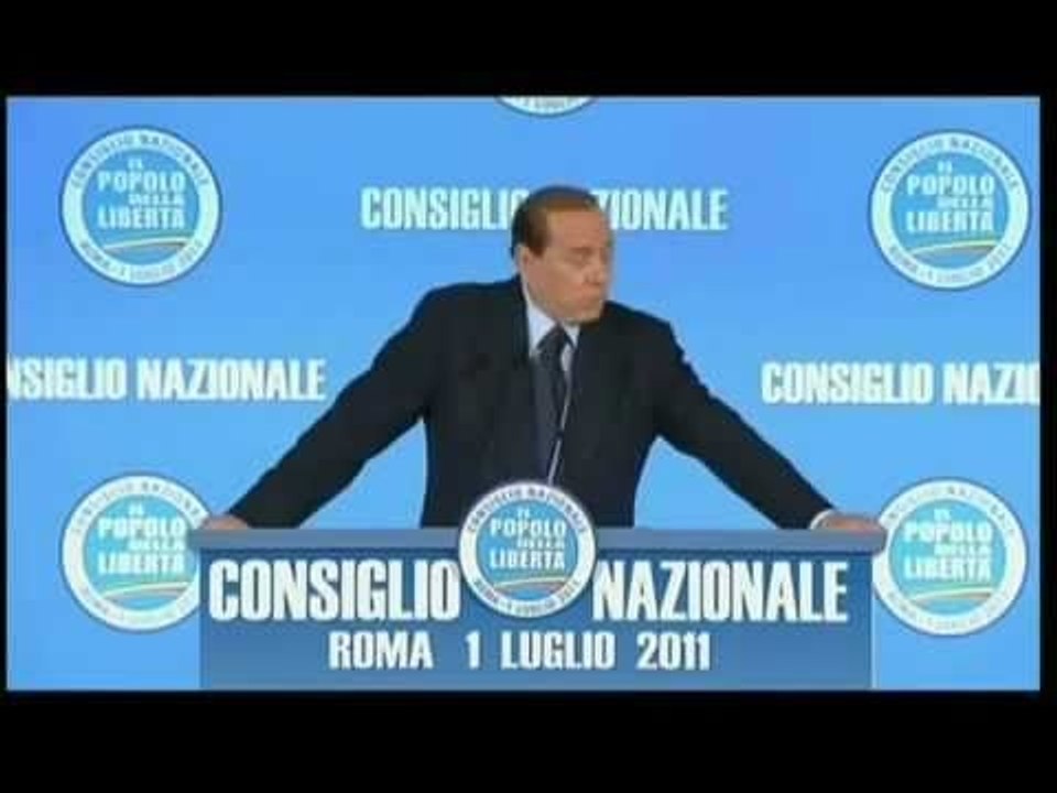 Roma - Silvio Berlusconi al Consiglio nazionale...