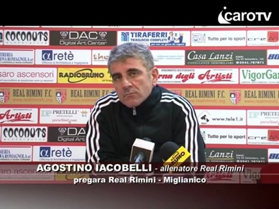 Icaro TV. Verso Real Rimini-Miglianico, il pregara di Iacobelli