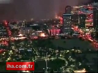 Kum fırtınası şehri böyle yuttu