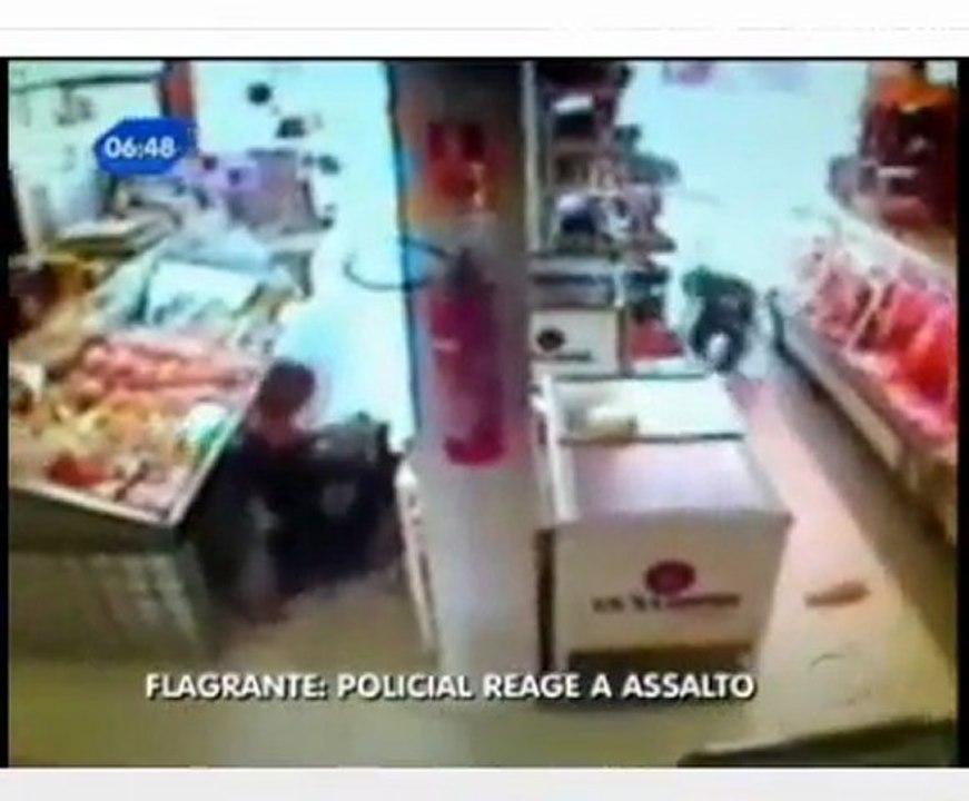 Mulher reage a assalto dentro de um supermercado troca bala e mata assaltante
