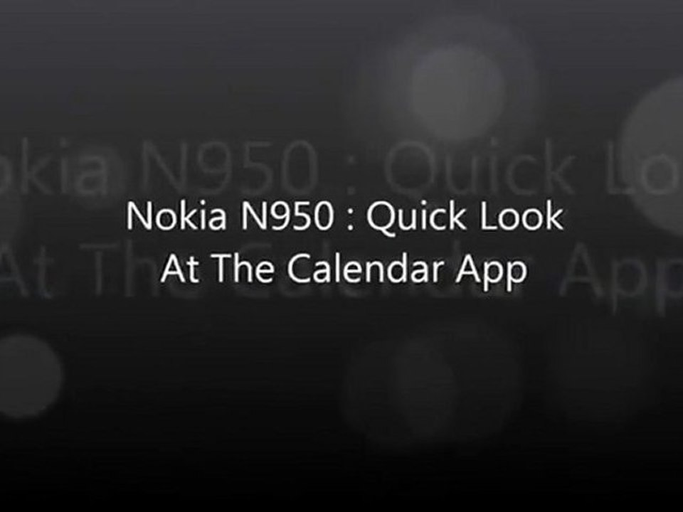 Nokia N950 - N9 - Quick Look At The Calendar App‬‏