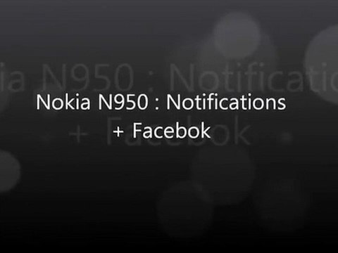 Nokia N950 - N9 - Notifications Pane + Facebook Demo‬‏