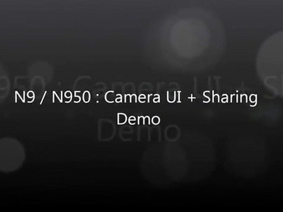 Nokia N9 - N950 - Camera UI + Sharing‬‏
