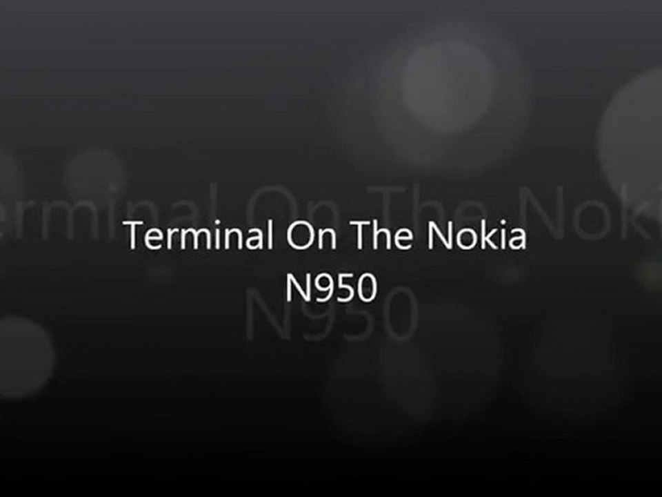Terminal on the Nokia N950‬‏