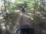 quad masai 700 et kymco 500 rouge et kymco 500 bleu