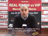 Icaro Sport. Danilo Pretelli presenta Real Rimini vs VIP del 23 marzo
