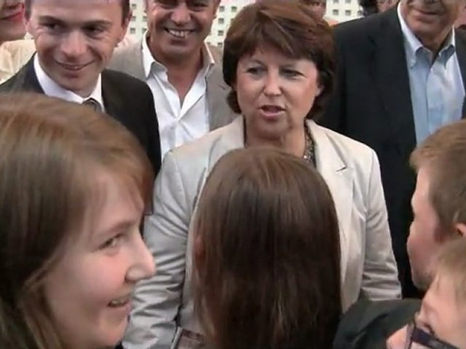 Déplacement de Martine Aubry à Valence (Drôme)